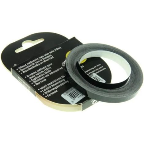 Liseret autocollant 3mm x 10m noir carénage jante décoration pneu bricolage