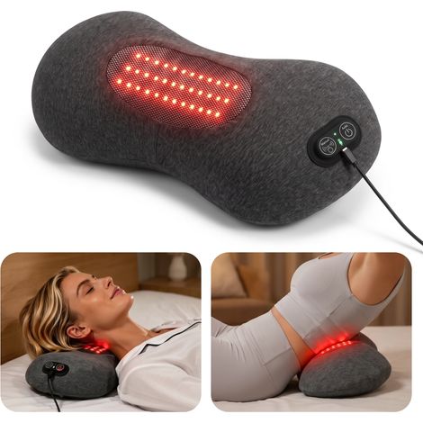 Filiyano-Appareil de massage lombaire électrique 4 en 1 avec fonction chauffante – vibrations, pression par coussin d'air et luminothérapie rouge (1/5)