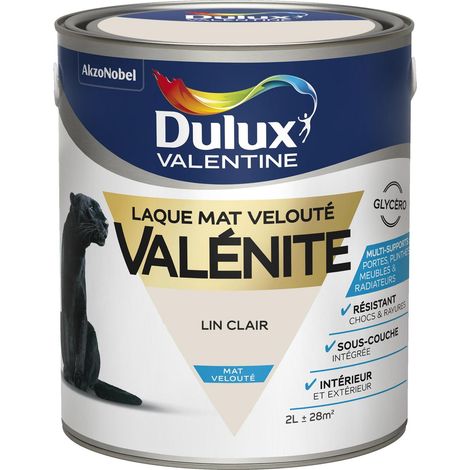 Peinture Laque Valénite Mat Lin Clair 2 L - Dulux Valentine
