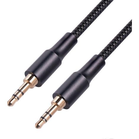 Câble audio AUX 3,5 mm mâle-mâle, haute qualité sonore, longueur 1 m (1/5)