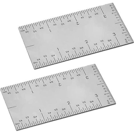 Winkelmesser, Zimmermannslineal aus Edelstahl (2er-Set) (1/5)