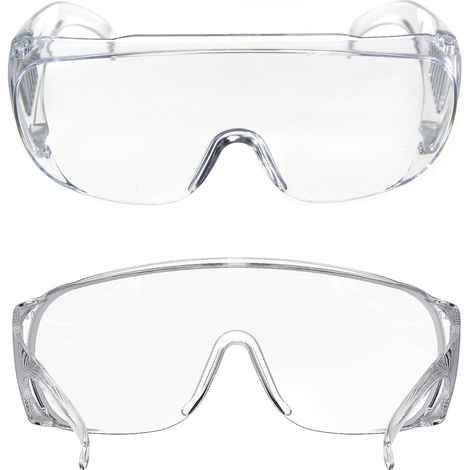 Lunette de protection travail, surlunettes de protection, lunettes de sécurité, anti-buée pour l’agriculture, l’industrie, le laboratoire – 2 paire (1/3)