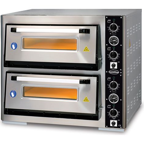Four à Pizza Electrique avec Eclairage 2 x 4 Pizzas Ø 30 cm - Combisteel