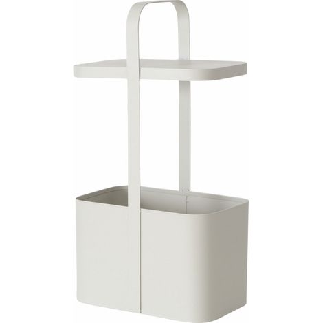 Metallischer Beistelltisch mit Zeitungsständer SELENA, H. 65 cm