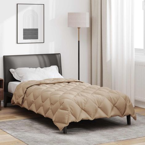 Winterbettdecke Taupe 135 x 200 cm Mikrofaser