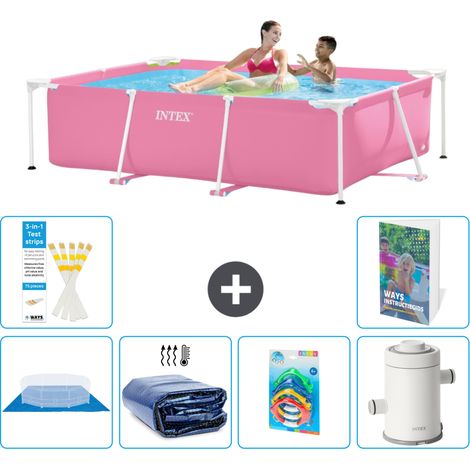 Intex Piscina con estructura Rectangular - 220x150x60 cm - 7-piezas  S123