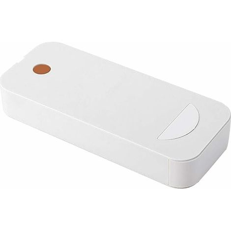 Cajón adhesivo oculto de plástico Ulisem debajo de la mesa (blanco)
