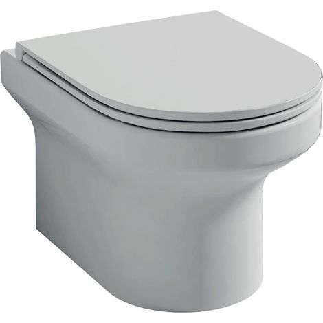 WC suspendu sans bride JACOB DELAFON Elite abattant extraplat (1/5)