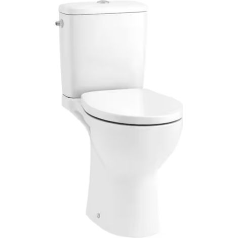 WC à poser sans bride surélevé PMR sortie horizontale JACOB DELAFON Patio avec abattant (1/4)