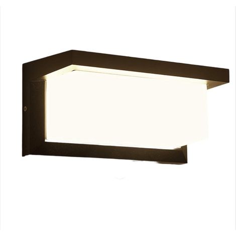 Applique murale LED extérieure 18 W avec détecteur de mouvement, style moderne, noir, lumière blanc chaud 3000 K, luminaire aluminium étanche IP65 pour jardin, allée et couloir (1/5)