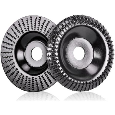 Pr 2 Pièces Disques Bois pour Meuleuse Angle Ø 125 mm x 22,2 mm, Meuleuse à Bois Rapide Couper et Disques Abrasifs pour Meuleuse d'angle, Polissage, Sculpture, Ponçage (1/5)