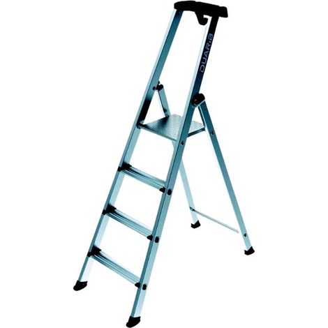 Centaure – Escabeau aluminium PRO 54 – 4 marches – Plate-forme antidérapante 250x250mm – Charge max 150kg – Articulation haute résistance