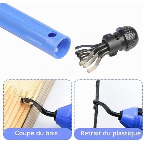 Metal Handle Deburring Tool Set 360° Rotating Blade 3D Printers Metal Plastic Aluminum Wood Stainless Steel