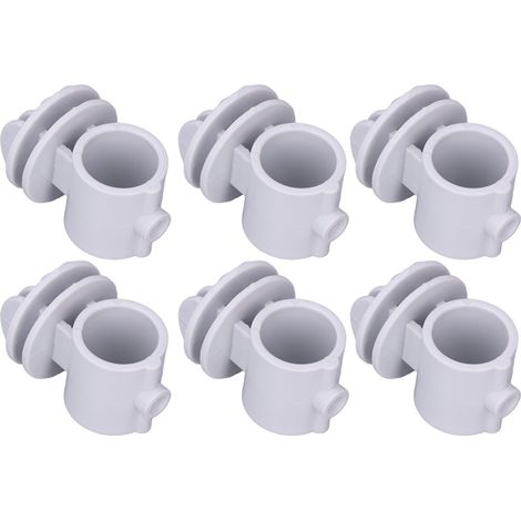 Lot de 50 vis isolantes de 2,1 cm pour système de grille à impulsions, accessoires pour tige de support de clôture électronique, gris. (1/5)