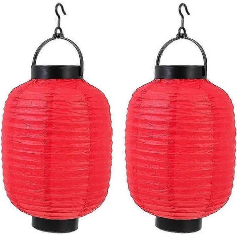 Lanterne japonaise en papier décorative avec 2 lanternes rouges suspendues décoratives (1/5)