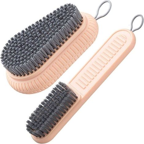 Bürste mit weichen Borsten, Scheuerbürste für Wäsche, Unterwäsche, Schuhe, Reinigungsbürste, Reinigungswerkzeug (rosa) (1/2)