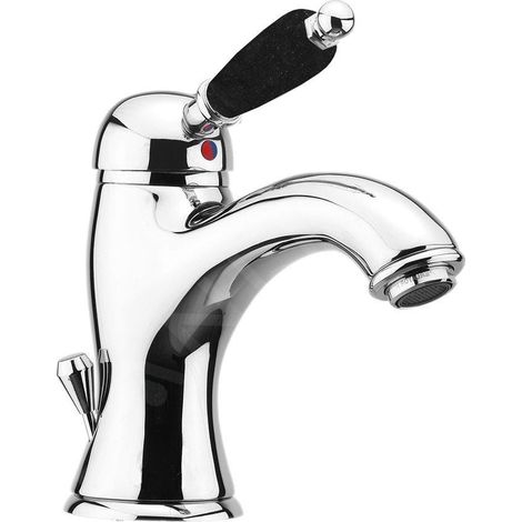 Sapho Kirké Black - Mitigeur de lavabo avec vidage, chrome KI02NC (1/2)