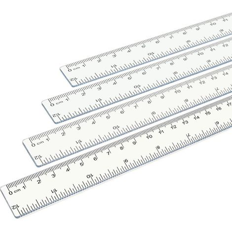 14 Pièces Réglet 30 cm, Règle en Plastique Transparent Blanc, Règles 30 cm/12 Pouces, Ensemble de Règles Droites Transparentes Blanches pour Maison, École, Étudiants, Bureau, Salle de Classe (1/5)