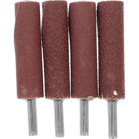 Tambours de Ponçage Cylindriques Grain 80 et 240 Lot de 4 Tige 6mm en Fer et Papier Abrasif pour Projets de Bricolage et Travail du Bois (1/5)