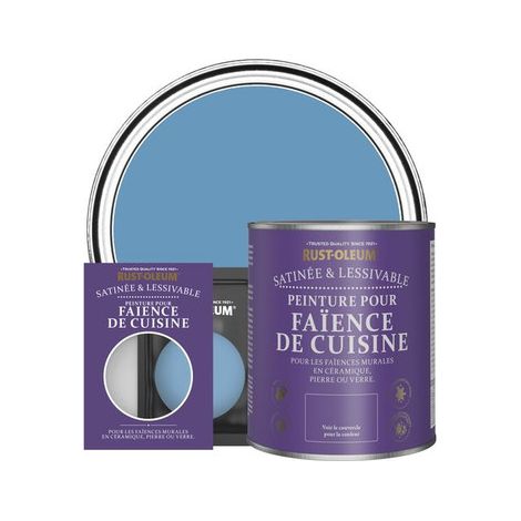Peinture pour Faïence de Cuisine, Finition Satinée - Bleuet (1/3)