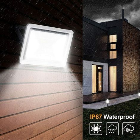 50-W-LED-Außenstrahler – 10.000 lm Helligkeit – 6500 K Farbtemperatur – IP66 wasserdicht – schlagfestes Aluminium (1/4)