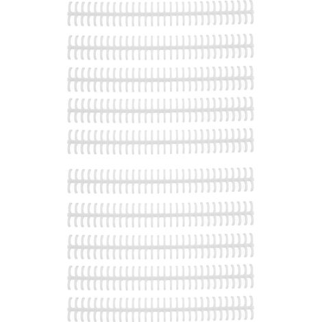 Lot de 10 spirales de reliure à 30 trous, bandes de plastique blanches de 1,27 cm de diamètre, pour feuilles mobiles. (1/5)