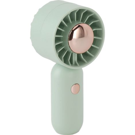 Ventilateur de poche portable rechargeable USB, idéal pour les étudiants (vert). (1/5)