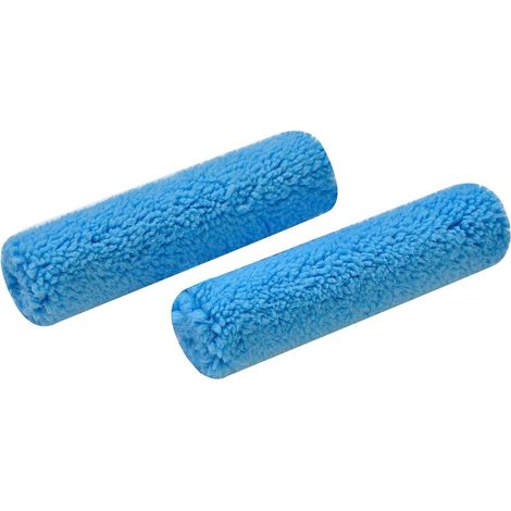 Nespoli Lackierwalzen BlueFelt mit Antihaftbeschichtung 2 Stück, 10 cm, 6 mm Farbroller