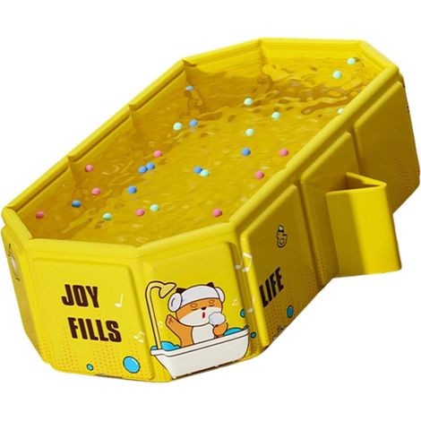 Baignoire pliable pour bébé avec rembourrage en coton doux et perles pour le confort du nourrisson et fond antidérapant en PVC assurant la baignoire pliable (1/5)