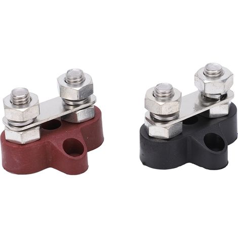bornes de distribution d'alimentation pour batterie DC48V M8, rouge et noir, 80A, filetage M8, pour véhicules (1/5)