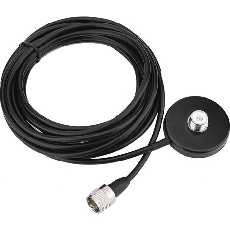 Magnetische Autoantenne mit 5 m Koaxialkabel und UHF-Stecker (1/5)