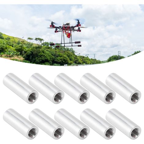 Dix piliers de support filetés en alliage d'aluminium M40,7 mm 3501-0006-0160, longueur 16 mm. (1/5)