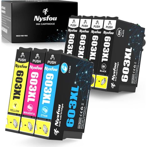 7 cartuchos de tinta para Epson 603XL XP-2100 XP-2105 XP-2150 WF-2810 WF-2822 WF-2820 (1/5)