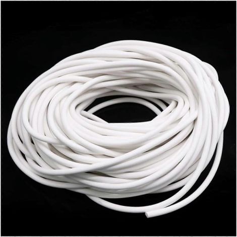 Joint de porte, corde en mousse de caoutchouc silicone, bande d'étanchéité ronde blanche, diamètre 1-9 mm, longueur 0,5 mètre. (1/5)