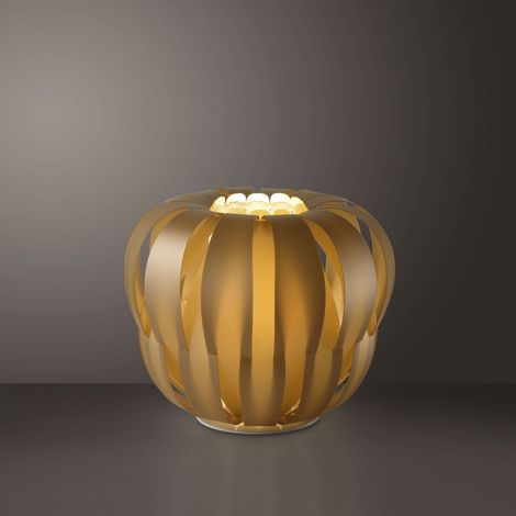 New Gold Stehlampe aus weißem Metall Durchmesser 60 x 55h cm