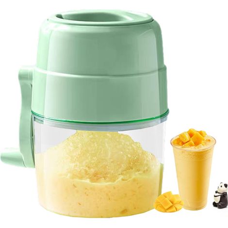 Broyeur à Glace à Manivelle, Petite Machine a Glacons Rotative, Broyeur Glace Pilée Manuelle, Machine à Glacés Portable, Pour La Fabrication De Crème Glaces, Smoothies Et Thés Glacons