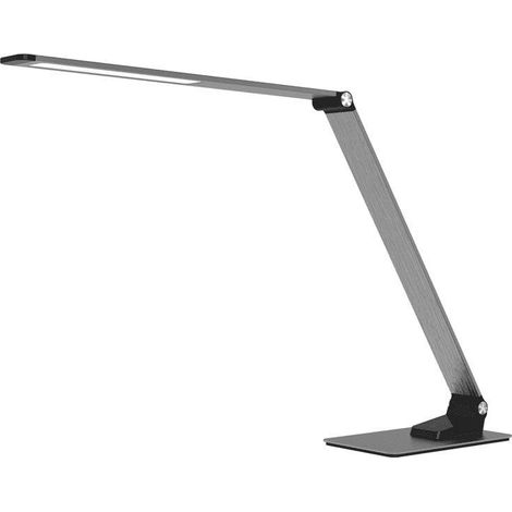 Platinet Schreibtischlampe LED grau design klappbar