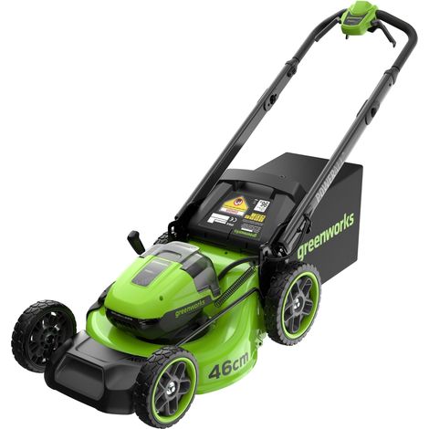 48V (24V x 2) Tondeuse à gazon sur batterie autopropulsée, largeur de coupe 46 cm, jusqu’à 440 m², réglage central de la hauteur de coupe en 8 positions, sans batterie ni chargeur – LM4602S (1/5)