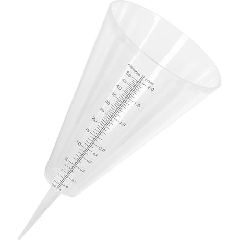 Pluviomètre de jardin en forme de coupelle conique en PP pour la mesure des précipitations et de l'irrigation, à des fins statistiques agricoles et météorologiques. (1/5)