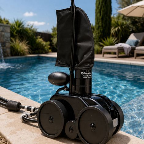Robot piscine Zodiac Polaris 280 BlackMax TankTrax spécial piscine liner