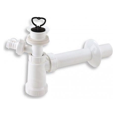Novaservis Siphons - Siphon de lavabo avec sortie de machine à laver, plastique 422,PP (1/2)