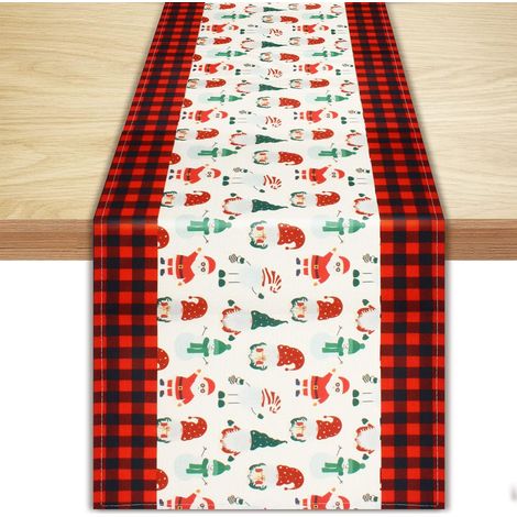 DECORAZIONE RUNNER DA TAVOLA NATALE 33x183cm BABBO NATALE (1/5)