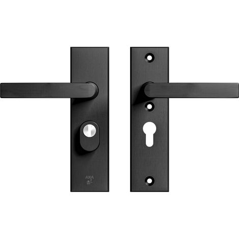 AXA Sicherheitstürbeschlagset - Edge Plus - Aluminium - Türgriff - Griff/Griff - PC72 mit Kernauszugsschutz - Kurzschlussschutz (1/4)