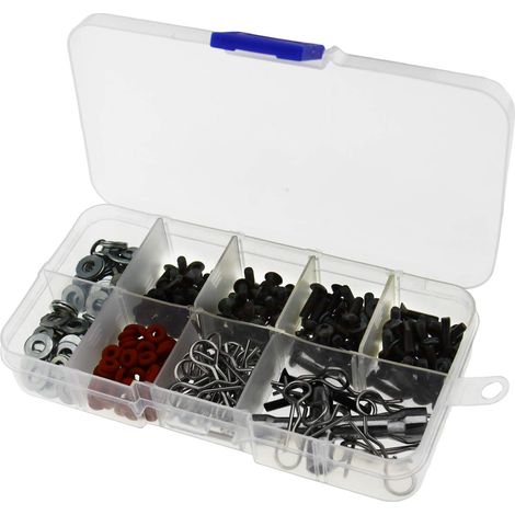 270pcs Boîte de Vis Outil de Réparation Assorties Kit Compatible pour 1/10 HSP RC Auto Voiture Accessoires (1/3)