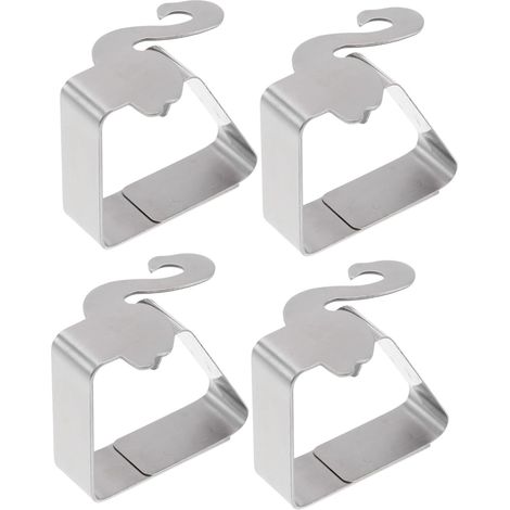 4 clips de fijación de acero inoxidable – clips antideslizantes – diseño creativo y práctico – para cocinas, restaurantes y eventos al aire libre (1/5)