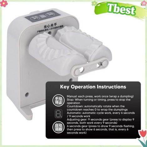 Moule À Raviolis Électrique - Automatique - Pour Boulettes Maison - 5 W - Batterie 1300 mAh - PP PC - 1 Pièce (1/5)