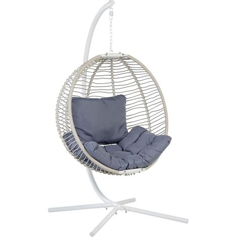 Hanging Chair with Stand ARCO Metal White