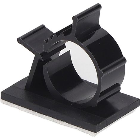 100 selbstklebende, verstellbare Kabelbinder, wiederverwendbare Kabelmanagement-Clips aus schwarzem PA66-Nylon YX 0810 (8x10mm/0,3x0,4in) (1/5)