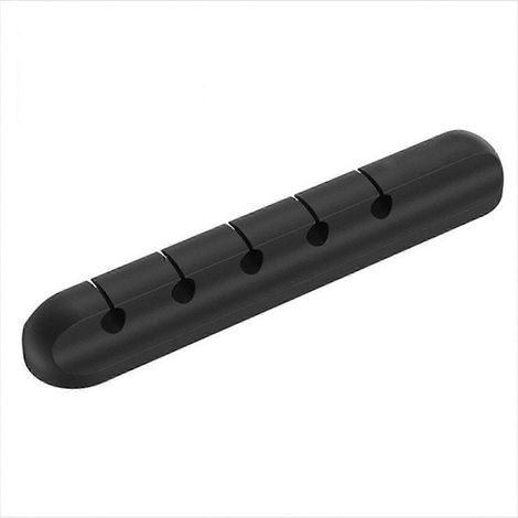 Support de câble en silicone à 3/5/7 trous, organiseur de câbles, pince pour câble USB de bureau à 5 trous (1/5)