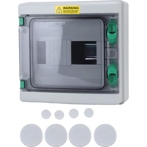 Boîte distribution extérieure étanche IP66 – Jonction électrique couvercle transparent 8 circuits usage industriel (1/5)